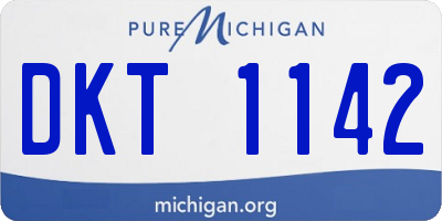 MI license plate DKT1142