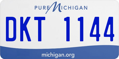 MI license plate DKT1144