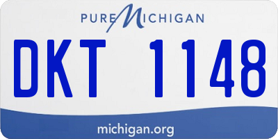 MI license plate DKT1148