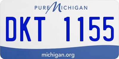 MI license plate DKT1155