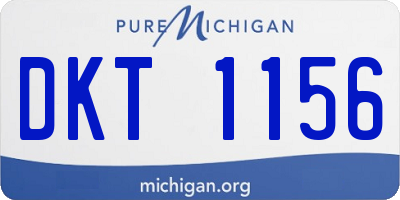 MI license plate DKT1156