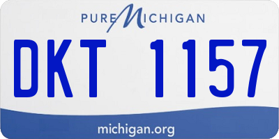 MI license plate DKT1157