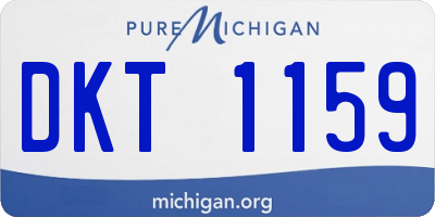 MI license plate DKT1159