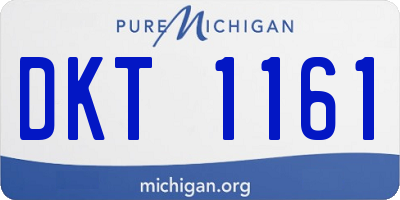 MI license plate DKT1161