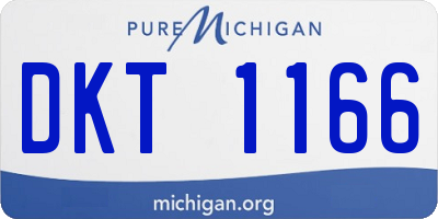 MI license plate DKT1166
