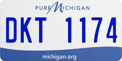 MI license plate DKT1174