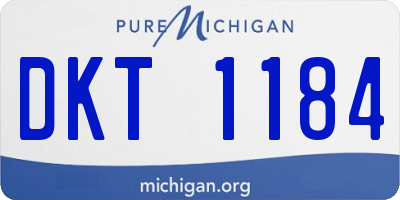 MI license plate DKT1184