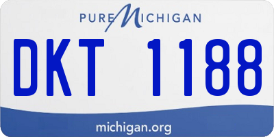 MI license plate DKT1188