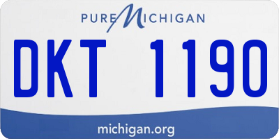 MI license plate DKT1190