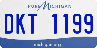 MI license plate DKT1199
