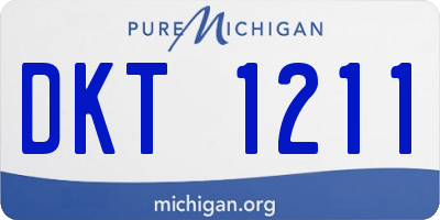 MI license plate DKT1211