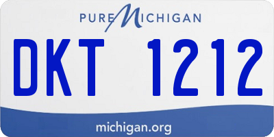 MI license plate DKT1212