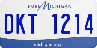 MI license plate DKT1214