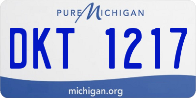 MI license plate DKT1217