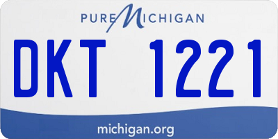 MI license plate DKT1221