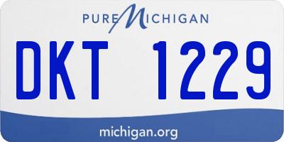 MI license plate DKT1229