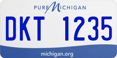 MI license plate DKT1235