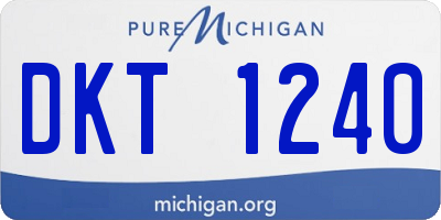 MI license plate DKT1240