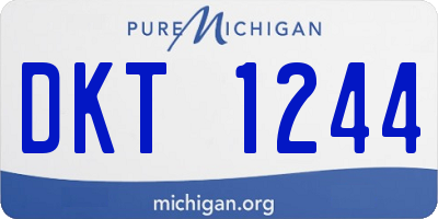 MI license plate DKT1244