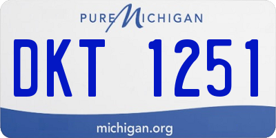 MI license plate DKT1251