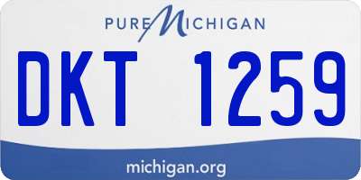 MI license plate DKT1259
