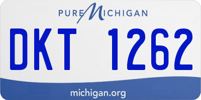 MI license plate DKT1262