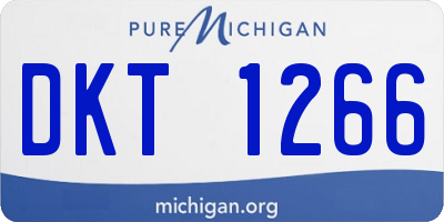 MI license plate DKT1266