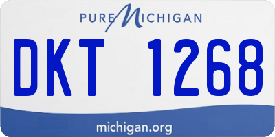 MI license plate DKT1268