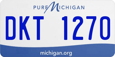 MI license plate DKT1270