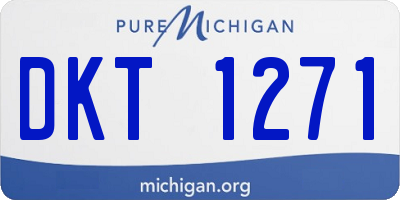 MI license plate DKT1271