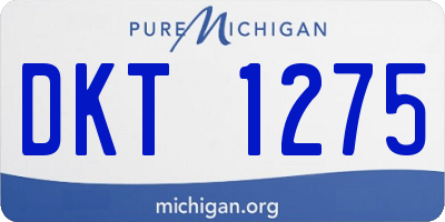 MI license plate DKT1275