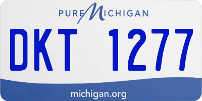 MI license plate DKT1277