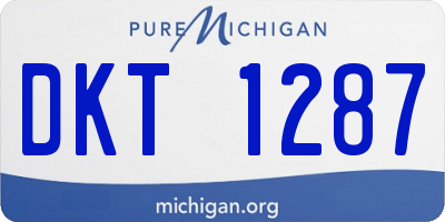 MI license plate DKT1287