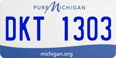 MI license plate DKT1303