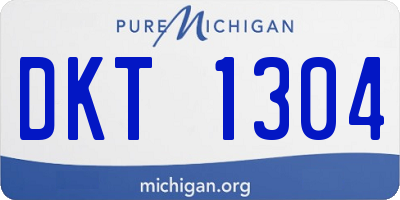 MI license plate DKT1304