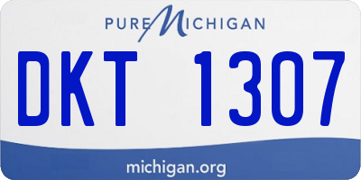 MI license plate DKT1307