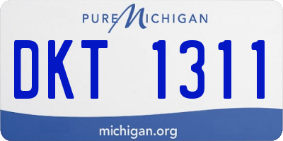 MI license plate DKT1311