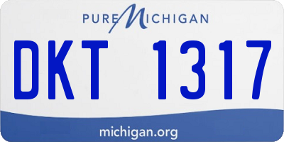 MI license plate DKT1317