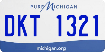 MI license plate DKT1321