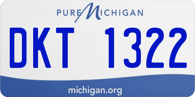 MI license plate DKT1322