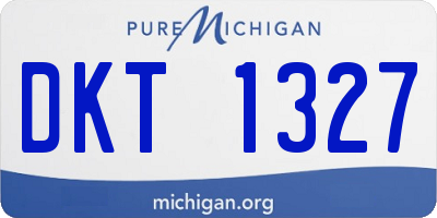 MI license plate DKT1327