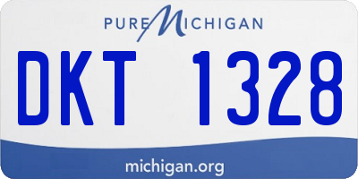 MI license plate DKT1328