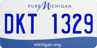 MI license plate DKT1329