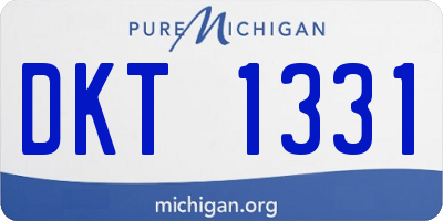 MI license plate DKT1331