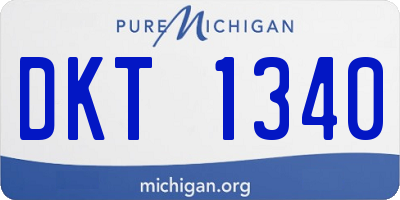 MI license plate DKT1340