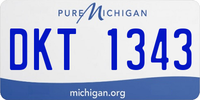 MI license plate DKT1343