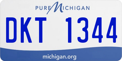 MI license plate DKT1344