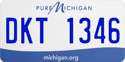 MI license plate DKT1346