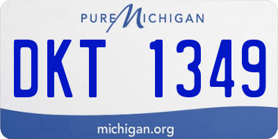 MI license plate DKT1349