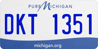MI license plate DKT1351
